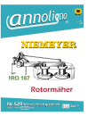 Niemeyer & Söhne Rotormäher Typ RO 167 Bild- Bedienungsanleitung & Bild- Ersatzteilliste & Explosionszeichnungen  - annoligno 529
